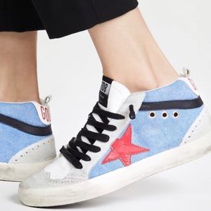 Golden gooses Midstar denim blue/red star